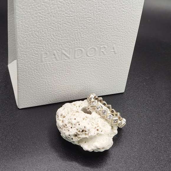 Retired - Pandora Sterling Silver Alluring Brilliant Princess - Picture 1 of 4